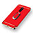 Funda Bumper Lujo Marco de Metal y Plastico con Magnetico Anillo de dedo Soporte para Samsung Galaxy A9 Star Lite Rojo