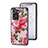 Funda Bumper Silicona Gel Espejo Flores Carcasa para Oppo A57 4G