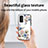 Funda Bumper Silicona Gel Espejo Flores Carcasa para Samsung Galaxy F13 4G