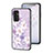 Funda Bumper Silicona Gel Espejo Flores Carcasa para Samsung Galaxy M13 4G