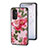 Funda Bumper Silicona Gel Espejo Flores Carcasa para Samsung Galaxy M13 4G