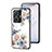 Funda Bumper Silicona Gel Espejo Flores Carcasa para Vivo Y55 4G