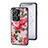 Funda Bumper Silicona Gel Espejo Flores Carcasa para Vivo Y55 4G