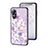 Funda Bumper Silicona Gel Espejo Flores Carcasa S01 para Oppo A17