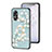 Funda Bumper Silicona Gel Espejo Flores Carcasa S01 para Oppo A17