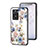 Funda Bumper Silicona Gel Espejo Flores Carcasa S01 para Oppo A57 4G