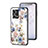 Funda Bumper Silicona Gel Espejo Flores Carcasa S01 para Oppo Reno8 4G