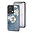 Funda Bumper Silicona Gel Espejo Flores Carcasa S01 para Oppo Reno8 5G