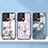 Funda Bumper Silicona Gel Espejo Flores Carcasa S01 para Oppo Reno8 5G