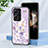 Funda Bumper Silicona Gel Espejo Flores Carcasa S01 para Xiaomi Redmi Note 13 Pro+ Plus 5G