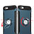 Funda Bumper Silicona Mate con Anillo de dedo Soporte para Apple iPhone 6 Azul
