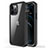 Funda Bumper Silicona Transparente Espejo 360 Grados para Apple iPhone 12 Pro Max Negro