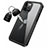 Funda Bumper Silicona Transparente Espejo 360 Grados para Apple iPhone 12 Pro Max Negro