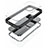 Funda Bumper Silicona Transparente Espejo 360 Grados para Apple iPhone 12 Pro Max Negro