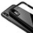 Funda Bumper Silicona Transparente Espejo 360 Grados T10 para Apple iPhone X Negro