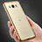 Funda Bumper Silicona Transparente Mate para Samsung Galaxy J5 (2016) J510FN J5108 Oro