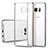 Funda Bumper Silicona Transparente Mate para Samsung Galaxy Note 7 Plata
