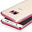 Funda Bumper Silicona Transparente Mate para Samsung Galaxy Note 7 Rosa