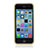 Funda Bumper Silicona Transparente Mate T01 para Apple iPhone 5C Amarillo