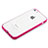 Funda Bumper Silicona Transparente Mate T01 para Apple iPhone 5C Rosa Roja