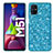 Funda Bumper Silicona y Plastico Carcasa Frontal y Trasera 360 Grados Bling-Bling para Samsung Galaxy M51