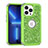Funda Bumper Silicona y Plastico Carcasa Frontal y Trasera 360 Grados Bling-Bling YJ1 para Apple iPhone 13 Pro