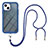 Funda Bumper Silicona y Plastico Carcasa Frontal y Trasera 360 Grados con Acollador Cordon Lanyard para Apple iPhone 13