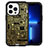 Funda Bumper Silicona y Plastico Carcasa Frontal y Trasera 360 Grados YJ3 para Apple iPhone 13 Pro Negro