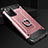 Funda Bumper Silicona y Plastico Mate Carcasa con Anillo de dedo Soporte N01 para Samsung Galaxy Note 20 Ultra 5G