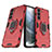 Funda Bumper Silicona y Plastico Mate Carcasa con Magnetico Anillo de dedo Soporte A01 para Samsung Galaxy S21 5G