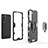Funda Bumper Silicona y Plastico Mate Carcasa con Magnetico Anillo de dedo Soporte A01 para Samsung Galaxy S21 5G