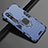 Funda Bumper Silicona y Plastico Mate Carcasa con Magnetico Anillo de dedo Soporte D02 para Xiaomi Mi Note 10