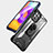 Funda Bumper Silicona y Plastico Mate Carcasa con Magnetico Anillo de dedo Soporte J01S para Samsung Galaxy F22 4G