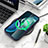 Funda Bumper Silicona y Plastico Mate Carcasa con Magnetico Anillo de dedo Soporte J03S para Apple iPhone 14 Pro