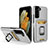 Funda Bumper Silicona y Plastico Mate Carcasa con Magnetico Anillo de dedo Soporte J03S para Samsung Galaxy S23 Plus 5G