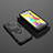 Funda Bumper Silicona y Plastico Mate Carcasa con Magnetico Anillo de dedo Soporte KC1 para Samsung Galaxy M21s