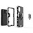 Funda Bumper Silicona y Plastico Mate Carcasa con Magnetico Anillo de dedo Soporte KC1 para Xiaomi Poco M3