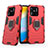 Funda Bumper Silicona y Plastico Mate Carcasa con Magnetico Anillo de dedo Soporte KC1 para Xiaomi Redmi 10 India