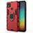 Funda Bumper Silicona y Plastico Mate Carcasa con Magnetico Anillo de dedo Soporte KC2 para Xiaomi Redmi 9 India