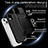 Funda Bumper Silicona y Plastico Mate Carcasa con Magnetico Anillo de dedo Soporte KC7 para Apple iPhone 13