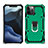 Funda Bumper Silicona y Plastico Mate Carcasa con Magnetico Anillo de dedo Soporte M01 para Apple iPhone 12 Pro