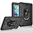 Funda Bumper Silicona y Plastico Mate Carcasa con Magnetico Anillo de dedo Soporte MQ1 para Apple iPad Mini 4