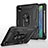 Funda Bumper Silicona y Plastico Mate Carcasa con Magnetico Anillo de dedo Soporte MQ1 para Apple iPad Pro 11 (2020)