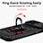 Funda Bumper Silicona y Plastico Mate Carcasa con Magnetico Anillo de dedo Soporte MQ1 para Apple iPhone 13