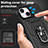Funda Bumper Silicona y Plastico Mate Carcasa con Magnetico Anillo de dedo Soporte MQ1 para Apple iPhone 14 Plus