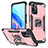 Funda Bumper Silicona y Plastico Mate Carcasa con Magnetico Anillo de dedo Soporte MQ1 para Oppo A76