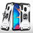 Funda Bumper Silicona y Plastico Mate Carcasa con Magnetico Anillo de dedo Soporte MQ1 para Samsung Galaxy A30