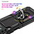 Funda Bumper Silicona y Plastico Mate Carcasa con Magnetico Anillo de dedo Soporte MQ1 para Samsung Galaxy Z Flip4 5G