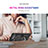 Funda Bumper Silicona y Plastico Mate Carcasa con Magnetico Anillo de dedo Soporte MQ1 para Samsung Galaxy Z Flip4 5G