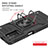 Funda Bumper Silicona y Plastico Mate Carcasa con Magnetico Anillo de dedo Soporte MQ1 para Xiaomi Poco M3
